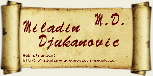 Miladin Đukanović vizit kartica